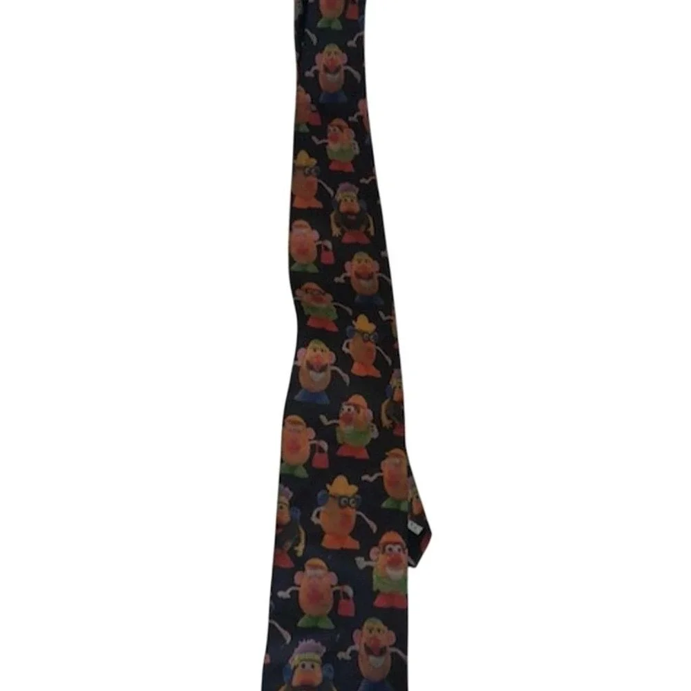 Vintage 1995 Ralph Marlin Mr. Potato Head Necktie Multicolor 90s Theme nostalgia